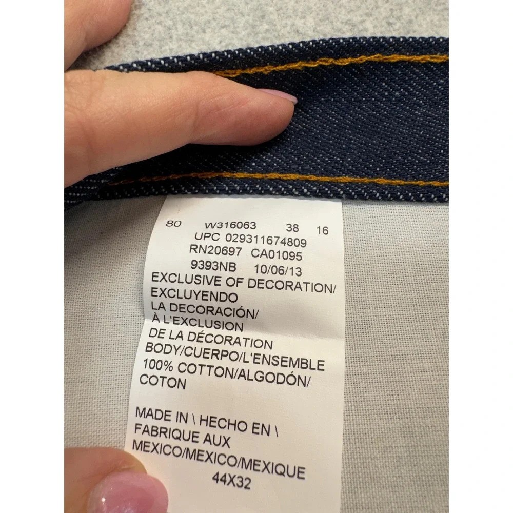 Dickies Regular Fit Jeans Mens 44x32 Indigo Blue Heavyweight Denim Workwear NWT‎